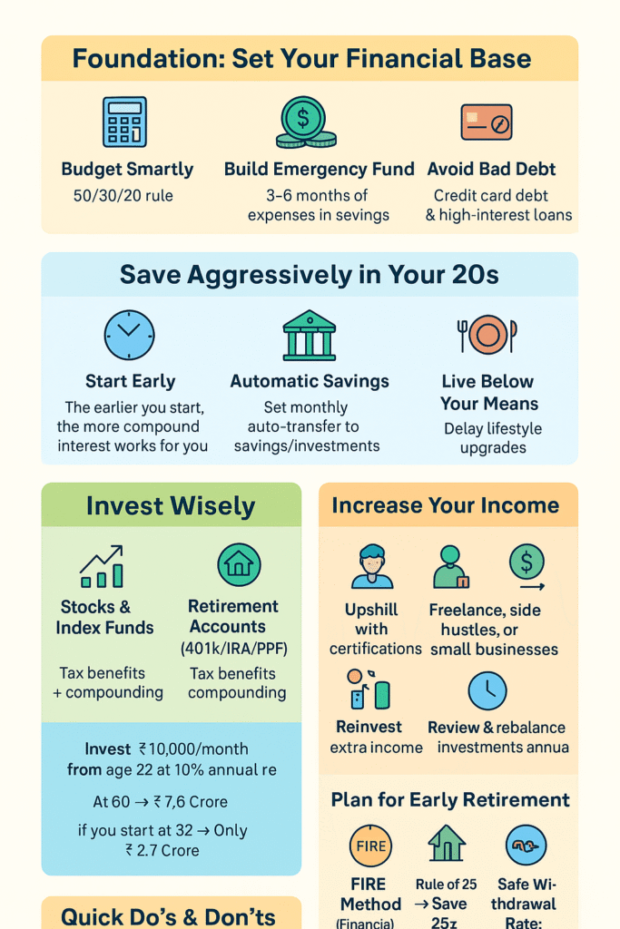 how you can build wealth in your 20s and retire early
