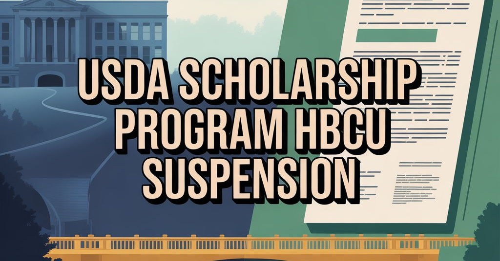 USDA Scholarship Program HBCU Suspension