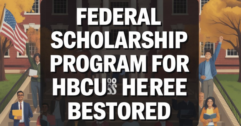 Federal Scholarship Program For HBCUS Has Been Restored